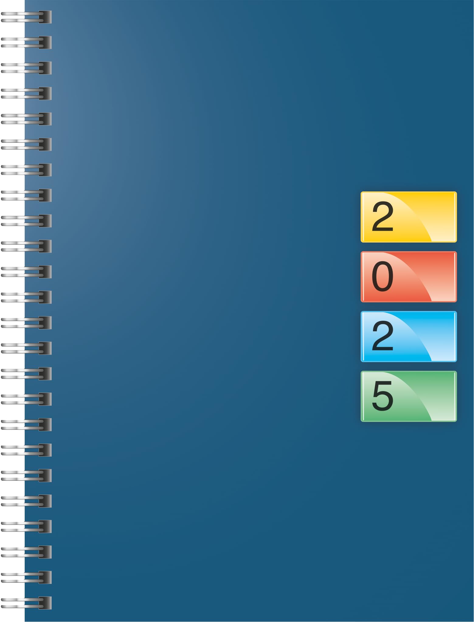 BRUNNEN DATAline Book Calendar Model 796 40 2025 | A5, Cardboard, Blue