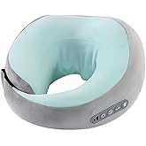 TREVEX Neck Massager with Heat - Deep Tissue Neck Pain Relief U-Shape Design Electric Cordless Massager Pillow for Travel Office Home Shiatsu Neck Pillow Gifts for Men Women Dad Mom, Mint Green