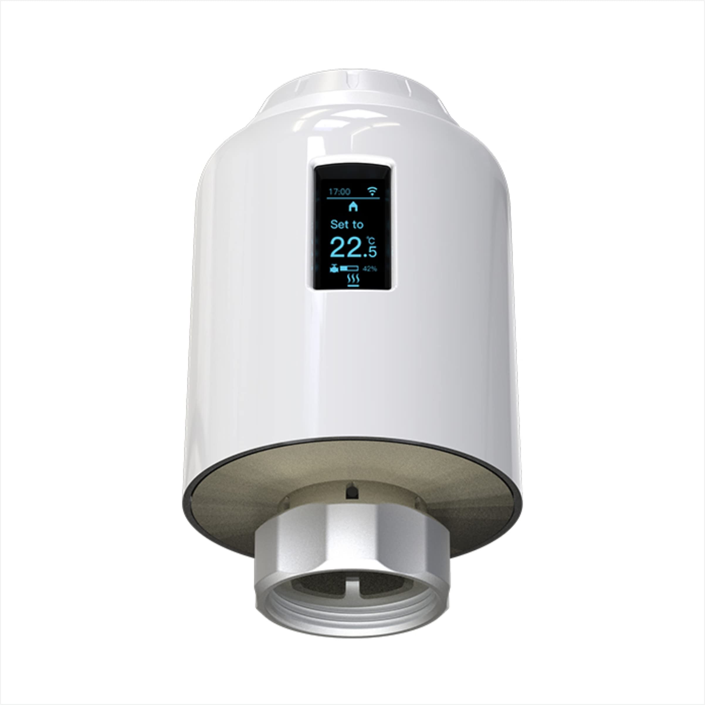 ENER-J Smart WiFi Radiator Thermostat - Digital TRV Valve for Multi-Room Heating Control, Save Energy & Costs, Works with Alexa & Google Assistant, Open Window Detection, DIY Easy Installation