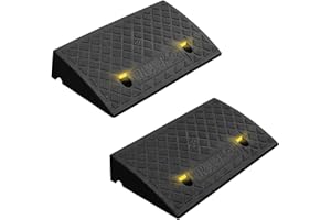 YYDS Industry Driveway Curb Ramps - 2PCS High 5in Black Motorcycle & Car Ramps for Driveway, Shed, Bike & Scooter