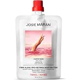 Josie Maran Pink Algae Pro-Retinol Whipped Body Butter, Travel, 2 fl oz | Argan Oil, Shea &amp; Quercetin - Firms, Smooths &amp; Retextures Rough, Bumpy &amp; Crepey Skin, Fragrance-Free, Vegan &amp; Cruelty-Free