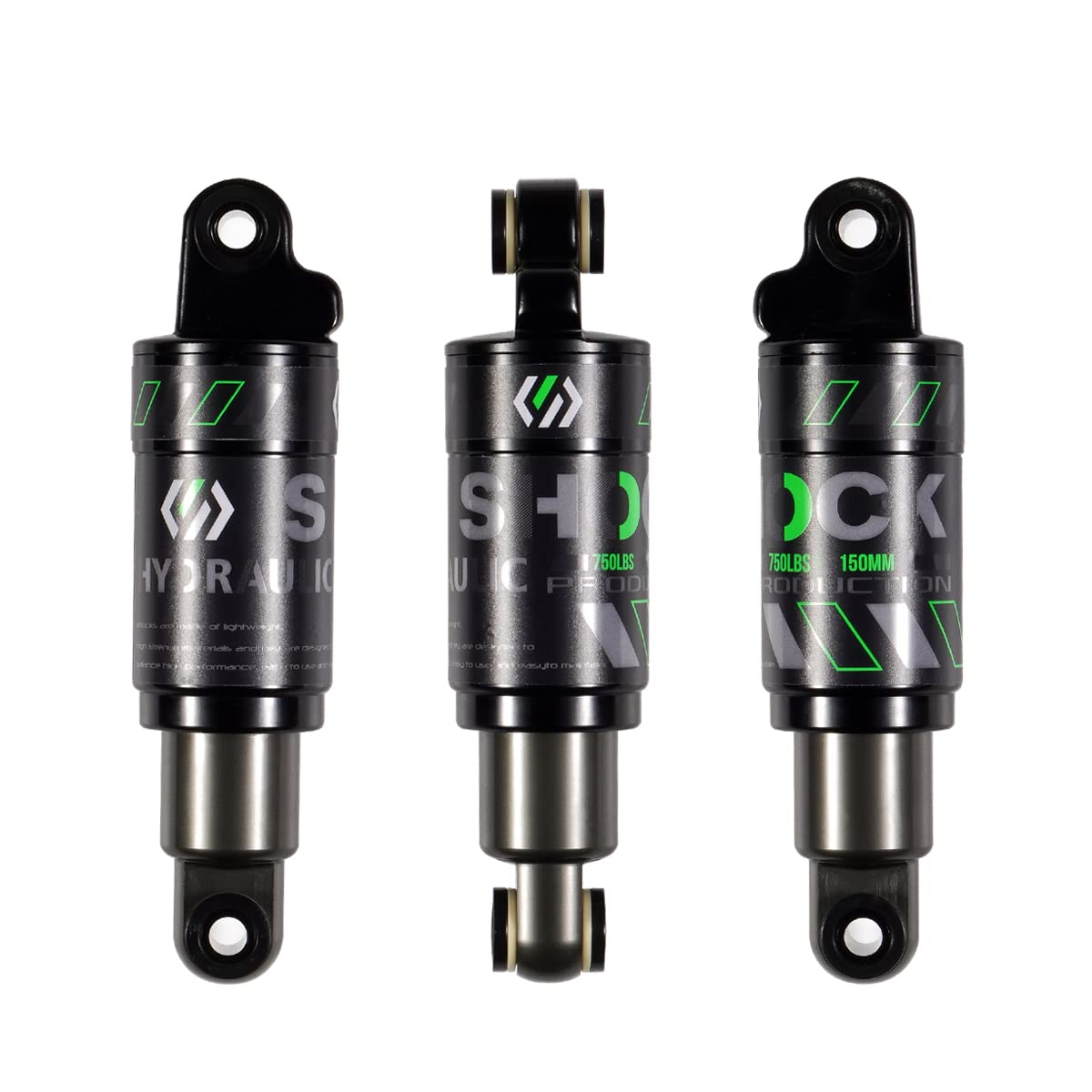 Chooee Mountain Bike Rear Shock absorber Rear Oil MTB Damper 120mm/125mm/150mm/165mm/185mm/190mm/200mm Bicycle Rear Damper 150mmx750lbs