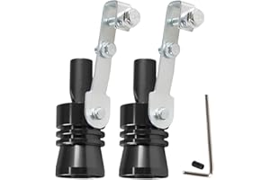 YESHMA Universal Black Universal Turbo Sound Whistle Muffler Pipe Sounder Simulator Tailpipe Noise Sound Enhancer Compatible with Motorcycle, Truck, Cars, Dirt Bike and Scooter(XL 2 Pack)