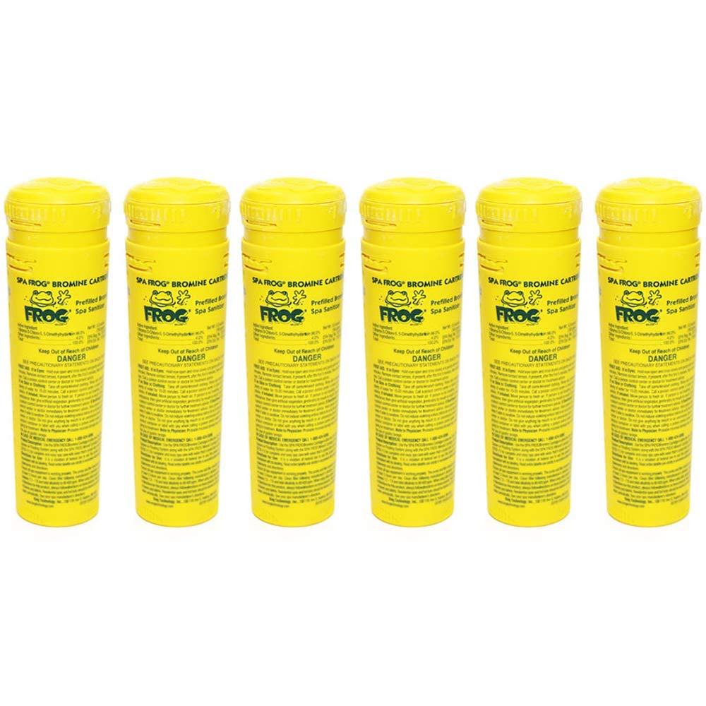 SPA FROG Bromine Cartridges 6 Pack for Floating System, Lasts 2-4 Weeks, Water Treatment for Spas