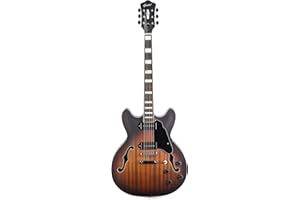 GROTE Electric Guitar Semi-Hollow Body Guitar matte finished P90 Pickups (Vintage Sunburst)