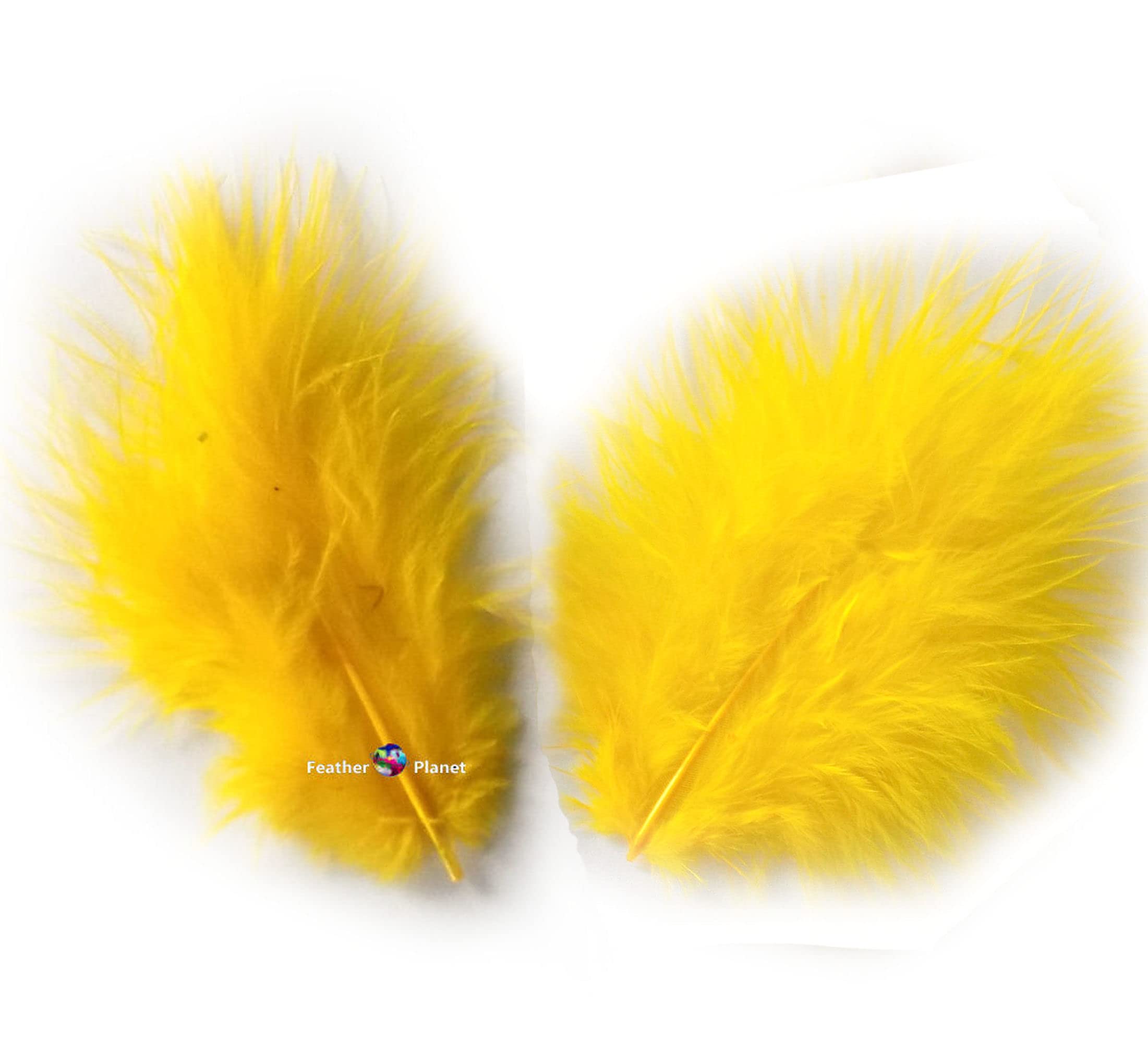 Yellow and Golden Yellow Marabou Feathers Mix (Pk 30) Craft Pack, Easter Crafts, Sewing, Cakes and More