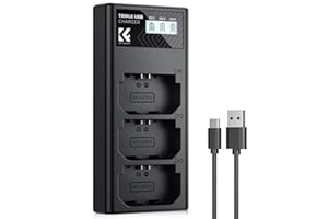 K&F CONCEPT NP-FZ100 Battery Charger with LCD Display, 3-Slot Charger Compatible with Sony ZV-E1, ZV-E10ii, FX30, FX3, A7III,