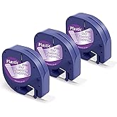 Label KINGDOM Clear Label Tape Compatible with DYMO LetraTag Plastic Refills 16952, Black on Clear, 12mm x 4m (1/2" x 13') La