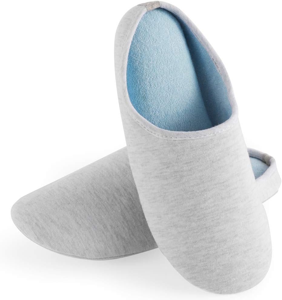 ZENS Women Slippers Unisex Slippers, Washable Memory Foam Laydies Slippers Indoor Slippers for Women Girls Boys, Soft Suede Anti-Slip Sole Closed Toe Ultra Lightweight Towel Linen