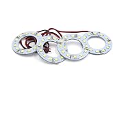 uxcell 4pcs 12V White 40mm 12 Surface Mount Device LED Ring Light for Car Automobile