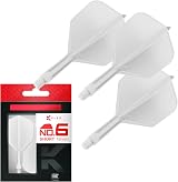 Target Darts K-Flex Integrated Flights and Shafts No6 White Short Pack of 3