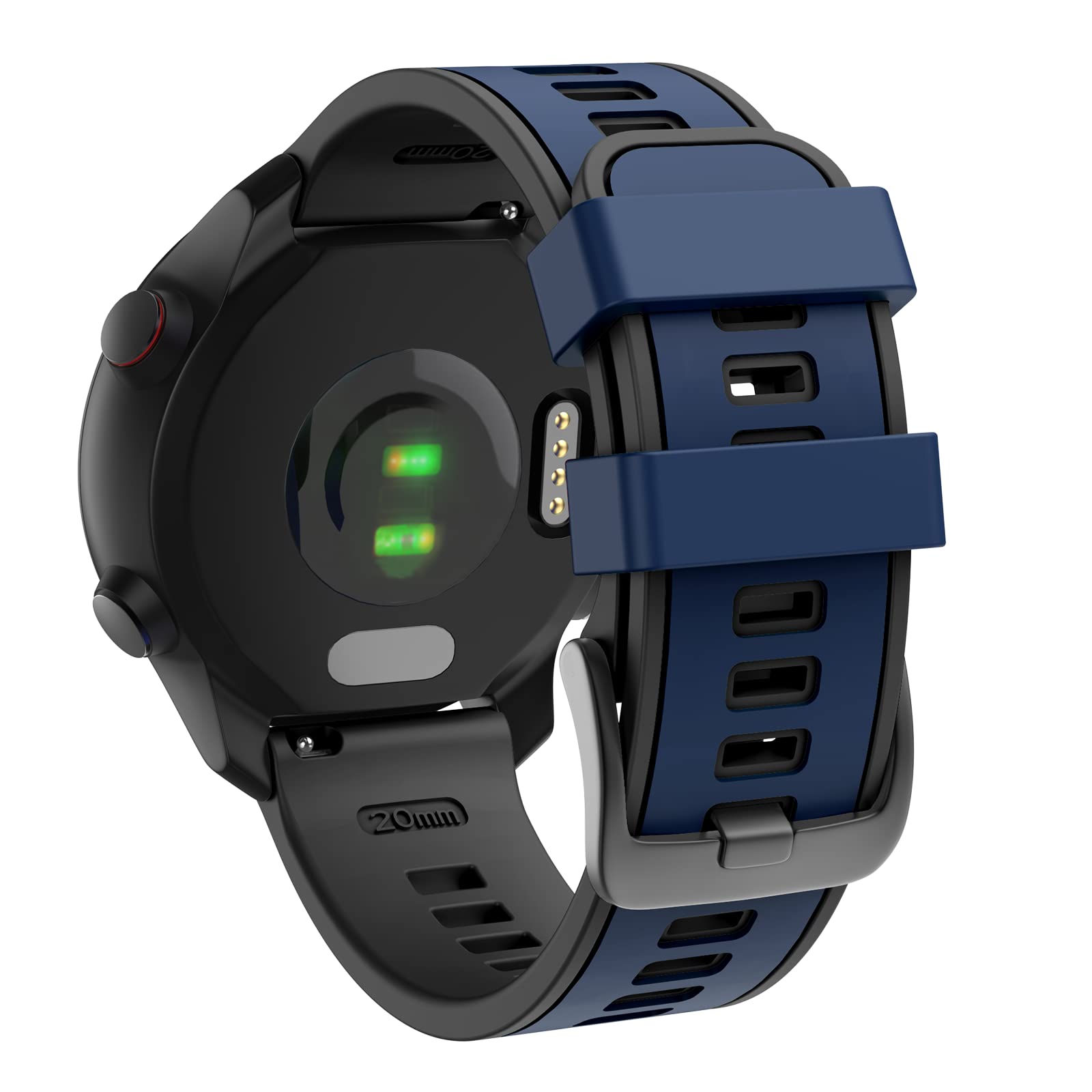 ISABAKE Watch Strap for Forerunner 245/645 Music/Vivoactive 6/5/3, 20mm Soft Silicone Replacement Band for Vivomove HR