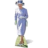 Star Cutouts, Queen Elizabeth II in Lilac Dress, Life-Size Cardboard Cutout Standup - 68 x 21 inches