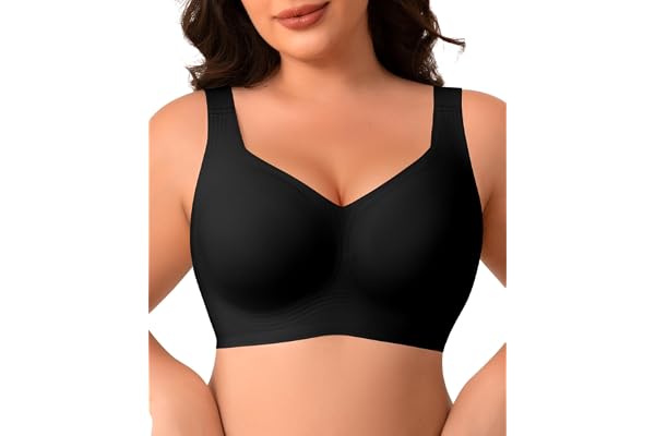 Werena Wireless Jelly Bras for Women Full Coverage | Seamless Plus Size Minimizer Bra, No Underwire Full Support Push Up Bral