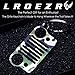 LROEZR 3D Font Grill Keychain Chain Key Ring for Jeep Driver Enthusiast Automotive Laser Cut 304 Stainless Steel Keyring (Camo)