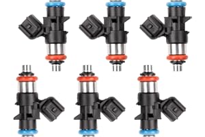 PYHAUTO Fuel Injectors 0280158233 3.6L Compatible with Grand Cherokee Wrangler Challenger Charger Durango Grand Caravan Journey Town & Country Replace 05184085AC 6pcs 4 Holes