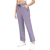 Womens Joggers with Pockets Waterproof Cargo Hiking Pants UPF 50+ Lightweight Quick Dry for Workout Travel HH24012