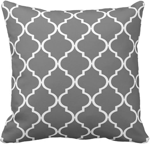 Amazon Com Varyhome Throw Pillow Cover Gray Interior Quatrefoil