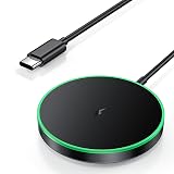 Magnetic Wireless Charger 15W Mag Safe Charger-Fast Charging Pad Compatible with iPhone16/15/14/13/12 Series & Airpods 2 3 Pro-LED Mag-Safe Pad with Dual Charging Ports Original Replacement(Black)