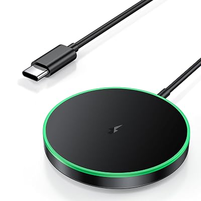 Magnetic Wireless Charger 15W Mag Safe Charger-Fast Charging Pad Compatible with iPhone16/15/14/13/12 Series & Airpods 2 3 Pro-LED Mag-Safe Pad with Dual Charging Ports Original Replacement(Black)