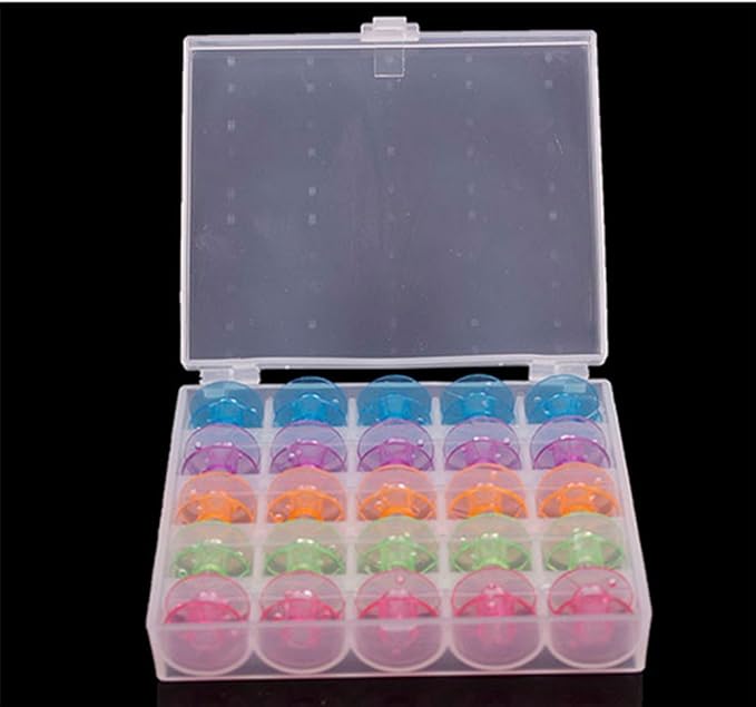 Hosaire Caja con 25 canillas vacías para máquina de Coser plástico: Amazon.es: Hogar