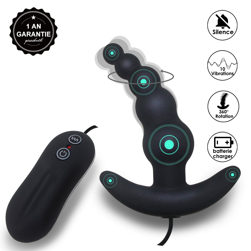Mini Vibromasseur Prostate Perle Plug Anale Télécommandé