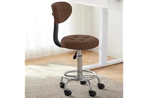 XUEGW Office Drafting Chair with Back Support and Footrest Multi-Purpose Office Desk Chair, Home Chair Thick Seat Cushion for Home Bar Kitchen Shop