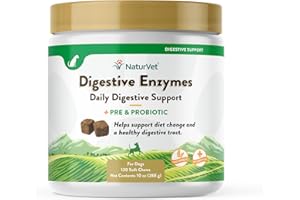 Healthy Probiotics and Digestive Enzyme Soft Chew Supplement for Dogs, Optimal Utilization of Nutrients for Sensitive Stomach