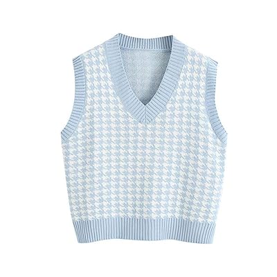 Women's Cable Knit V-Neck Sweater Vest, Sleeveless Nepal Ubuy