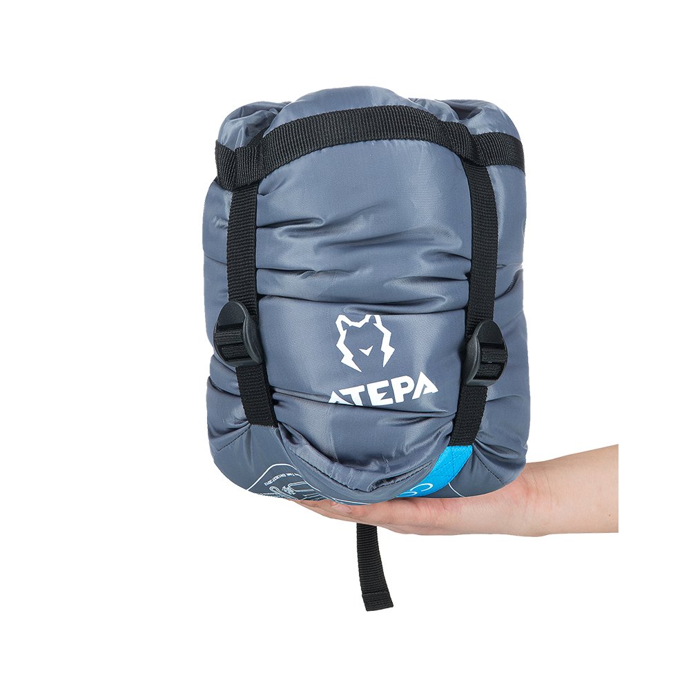 ATEPA Ultra-light Durable Comfort 3-season 32 Degree F/ 41 Degree F Envelope Adult Sleeping Bag (41 Degree / Blue, Left Hand)