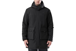 CAMELSPORTS Mens Winter Coats Long Warm Jacket with Hood Casual Quilted Puffer Parka Windproof Jackets