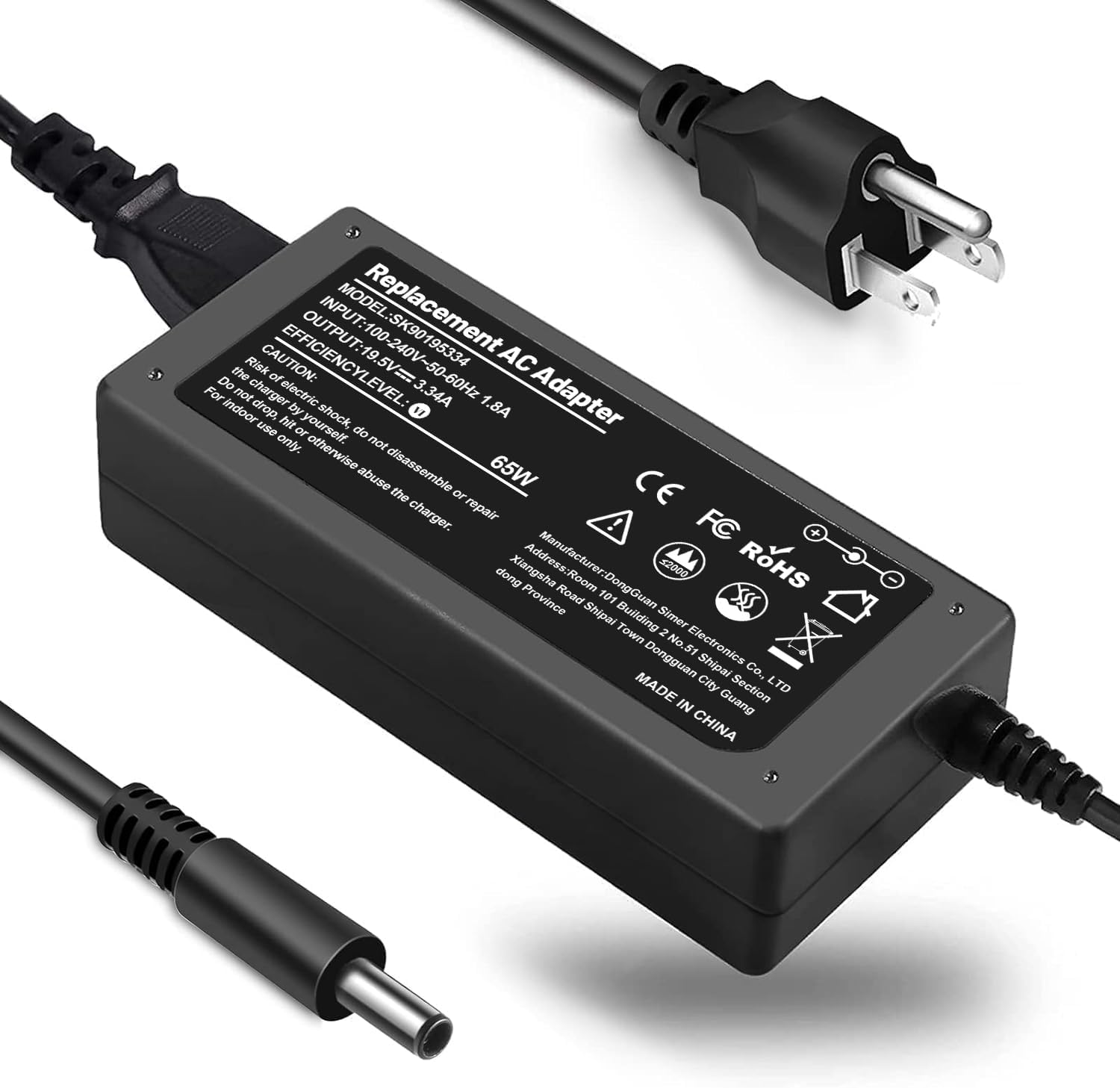 Photo 1 of IEFUU 65W 45W Charger Compatible with Dell Laptop Inspiron 11/13/14/15/17 3000 5000 7000 Series 3583 3593 5570 Latitude E5450 XPS 13-65 45 Watt AC 2-in-1 Computer Adapter Power Cord 4.5 * 3.0 mm Jack