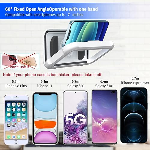 Upgraded 480° Rotating Shower Phone Holder Waterproof Case with