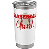 Baseball Aunt Women Family Matching Aunt Baseball Mother Stainless Steel Insulated Tumbler