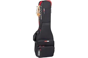 Gator Cases ICON Take Two Series Premium Double Gig Bag for (2) Electric Guitars, TSA-Friendly Zippers, Black (G-ICONTTELEC-BLK)