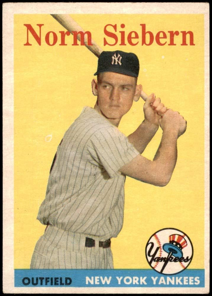 1958 Topps 54 Norm Siebern New York Yankees (Baseball