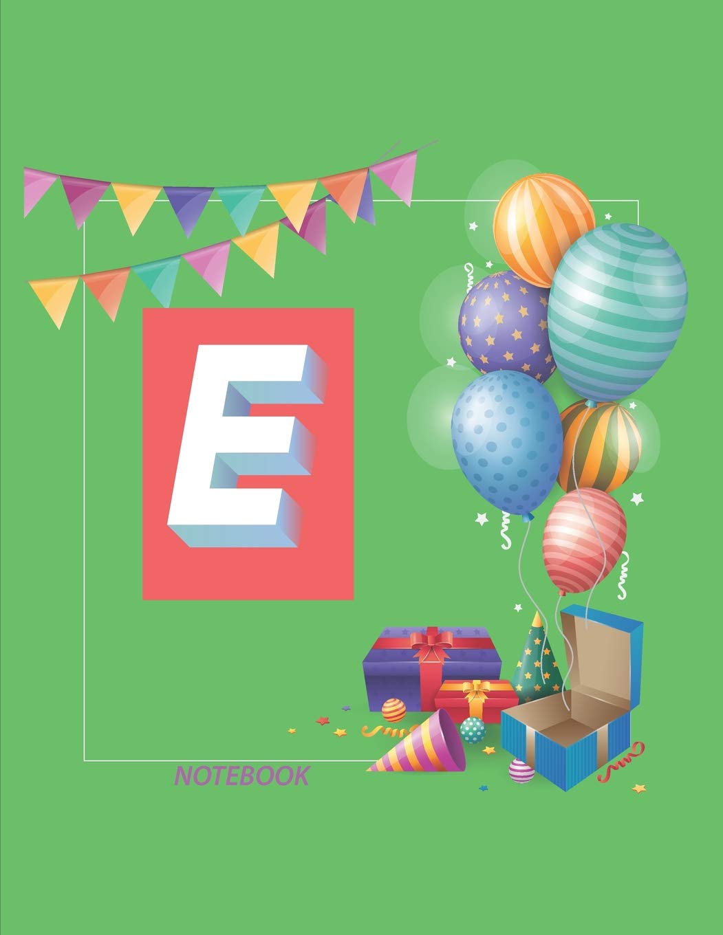 E Notebook Monogram Initial E Notebook For Kids Diary - 