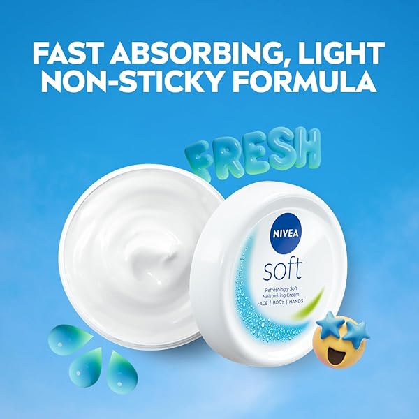 NIVEA SOFT LIGHT MOISTURISER, 200ML