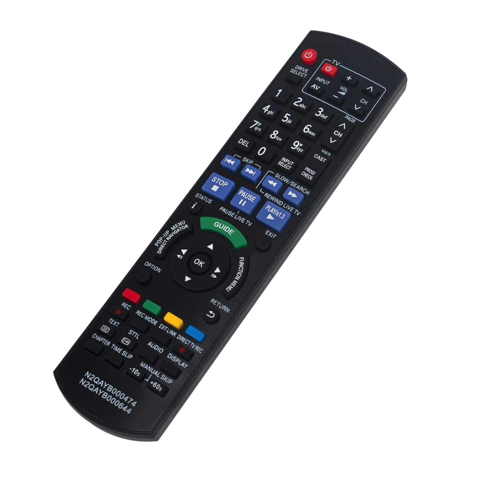 N2QAYB000474 N2QAYB000644 Replaced Remote Control -VINABTY-fit for Panasonic BLU RAY Player remote control N2QAYB000473 N2QAYB000477 DMR-EX86 DMR-EX773 DMR-EX83 DMR-BW780 DMR-EH49EC