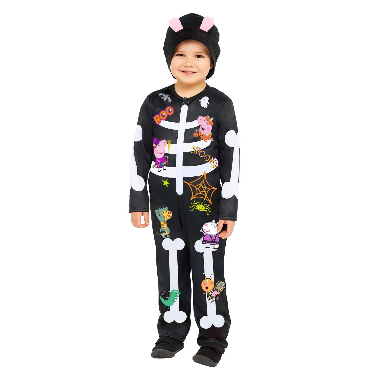 amscan (PKT) (9907583) Peppa Skeleton (4-6 yrs), Black
