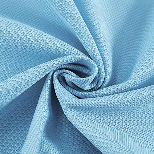 cololeaf 5ft Wide x 7ft Tall Flat Hooks Hanging for Hospital Medical Clinic SPA Lab Cubicle Curtain Divider Privacy Screen, in Blue Customizable