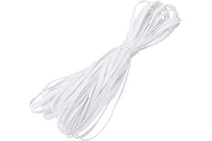 PATIKIL Reflective Piping Fabric Strip 25 Yds/23 Meters, Edging Braid Trim Sew on High Visibility Piping Tape for Clothing Bag, White