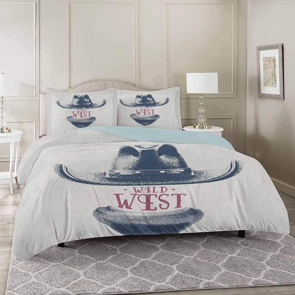 YUAZHOQI Western Bedding Duvet Cover Sets Full, Graphic Design of Wild