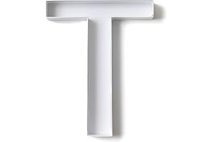 Sisterly Market - Cardboard Numbers and Cardboard Letters Fillable Candy Box, Handmade Marquee Letters for Parties and Milestones, Letter T, 12" L x 1.5" W