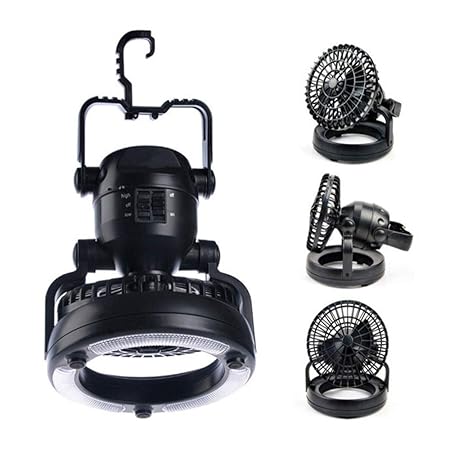 Portable Led Camping Lantern With Ceiling Fan Double D Battery