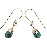 Women’s Birthstone Gemstone Drop Earrings – Gold Filled Dangle Earrings