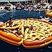 Floatie Kings Pizza Lounge Pool Float - Giant Premium Inflatable