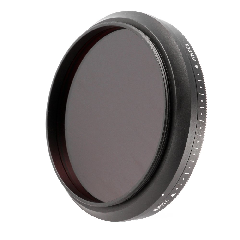Ruili 55mm Six-in-One Adjustable Infrared IR Pass X-Ray Lens Filter 530nm to 750nm Screw-in Filter for Canon Nikon Sony Panasonic Fuji Kodak DSLR Camera