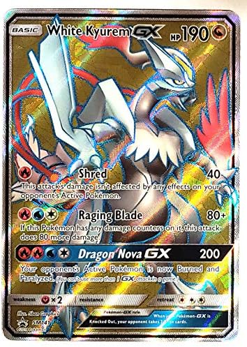 MAJESTY DRAGON Pokemon, White Kyurem GX - SM141 - Regular size - Ultra Rare - Promo - NM/M
