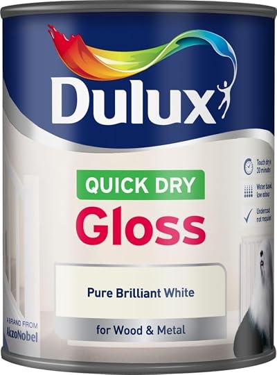 Dulux Quick Dry Gloss Paint Pure Brilliant White 750 ml